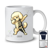 Personalized Dabbing Maltese Skeleton; Joyful Halloween Custom Name Owner Family Group T-Shirt