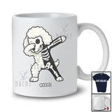 Personalized Dabbing Poodle Skeleton; Joyful Halloween Custom Name Owner Family Group T-Shirt