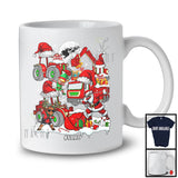 Personalized Dabbing Santa Construction Trucks; Amazing Christmas Moon; Custom Name Driver T-Shirt