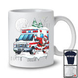 Personalized Dabbing Santa On Ambulance; Joyful Christmas Custom Name; Ambulance Driver T-Shirt