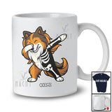 Personalized Dabbing Sheltie Skeleton; Joyful Halloween Custom Name Owner Family Group T-Shirt