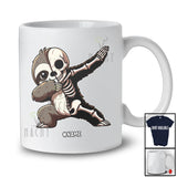 Personalized Dabbing Sloth Skeleton; Joyful Halloween Custom Name Animal Lover Family Group T-Shirt