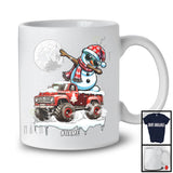 Personalized Dabbing Snowman On Pickup Truck; Joyful Christmas Custom Name; Pickup Truck Driver T-Shirt