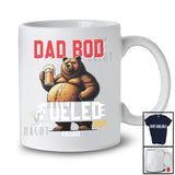 Personalized Dad Bod Fueled By Beer; Joyful Father's Day Custom Name Dad Bear Drinking T-Shirt