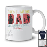 Personalized Dad Eres El Melor Del Mundo Mundial; Proud Father's Day Custom Name Spanish Family T-Shirt
