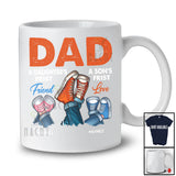 Personalized Dad Son's First Love Daughter's First Friend; Proud Father's Day Custom Name Family T-Shirt