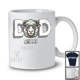 Personalized Dad, Amazing Father's Day Custom Name Farm Animal Sheep, Farmer Family Group T-Shirt