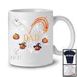 Personalized Dad, Lovely Halloween Pumpkin As Heart Shape, Grandson Granddaughter Custom Name T-Shirt