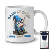 Personalized Dad's Keepers, Lovely Father's Day Fishing Gnome, Custom 3 Name Family T-Shirt