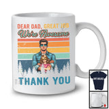 Personalized Dear Dad Great Job We're Awesome, Vintage Retro Father's Day Custom Name, Family T-Shirt