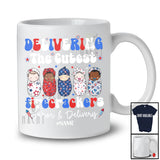 Personalized Delivering The Cutest Firecrackers; Lovely 4th Of July Custom Name L&D Nurse T-Shirt