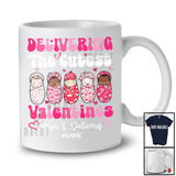 Personalized Delivering The Cutest Valentines; Lovely Hearts Custom Name Labor And Delivery Nurse T-Shirt