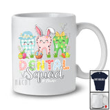 Personalized Dental Squad; Adorable Easter Day Three Tooth Bunny; Custom Name Dental Group T-Shirt