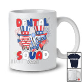 Personalized Dental Squad; Amazing 4th Of July Two Teeth Fireworks; Custom Name Dentist T-Shirt