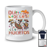 Personalized Dia De Los Muertos; Lovely Three Dancing Skeletons Sugar Skull; Custom Name T-Shirt