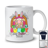 Personalized Did Some Bunny Say Easter; Adorable Custom Name Leopard Bunny From Back; Rainbow T-Shirt