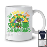 Personalized Did Someone Say Shenanigans; Lovely St. Patrick's Day Custom Name Dachshund Rainbow T-Shirt