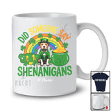 Personalized Did Someone Say Shenanigans; Lovely St. Patrick's Day Custom Name Pit Bull Rainbow T-Shirt