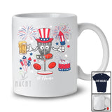 Personalized Disc Golf Drinking Beer; Proud 4th Of July Custom Name Disc Golf Player; Patriotic T-Shirt