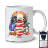 Personalized Disc Golf Snowman Mummy; Awesome Halloween Custom Name Sport Playing Player T-Shirt