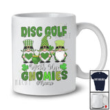 Personalized Disc Golf With My Gnomies; Lovely St. Patrick's Day Custom Name Three Green Gnomes T-Shirt