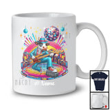 Personalized Disco Cow Playing Guitar; Joyful Custom Name Farmer Guitarist Cow; Music Lover T-Shirt