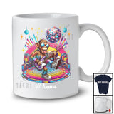 Personalized Disco Monkey Playing Guitar; Joyful Custom Name Guitarist Monkey; Music Lover T-Shirt
