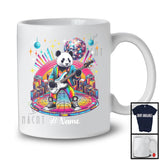 Personalized Disco Panda Playing Guitar; Joyful Custom Name Guitarist Panda; Music Lover T-Shirt