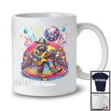Personalized Disco Raccoon Playing Guitar; Joyful Custom Name Guitarist Raccoon; Music Lover T-Shirt