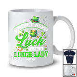 Personalized Don't Need Luck I'm A Lunch Lady; Happy St. Patrick's Day Custom Name Shamrock T-Shirt