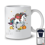 Personalized Donut Instead; Humorous Thanksgiving Turkey Delivery On Unicorn; Custom Name Family T-Shirt