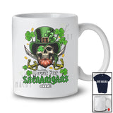 Personalized Down For Shenanigans; Scary St. Patrick's Day Custom Name Skull Pirate Leprechaun T-Shirt