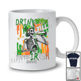 Personalized Drink Till You're Irish; Joyful St. Patrick's Day Custom Name Skeleton Drinking T-Shirt