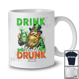 Personalized Drink Until Drunk; Amazing St. Patrick's Day Custom Name Leprechaun Drinking Beer T-Shirt