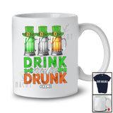 Personalized Drink Until Drunk; Amazing St. Patrick's Day Three Beer Glasses; Custom Name Drinking T-Shirt