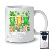 Personalized Drinking Squad; Joyful St. Patrick's Day Shamrocks 3 Beer Glasses; Custom Name Drunker T-Shirt