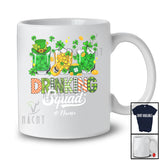 Personalized Drinking Squad; Joyful St. Patrick's Day Shamrocks 3 Bourbon Glasses; Custom Name Drunker T-Shirt