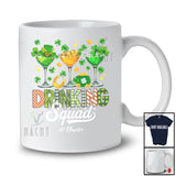 Personalized Drinking Squad; Joyful St. Patrick's Day Shamrocks 3 Cocktail Glasses; Custom Name Drunker T-Shirt