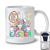 Personalized E Is For Easter; Cheerful Easter Bunny Video Games Controller; Custom Name Gamer T-Shirt