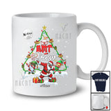 Personalized EMT Crew; Amusing Christmas Tree Dabbing Santa Elf Gnome; Custom Name Nurse T-Shirt