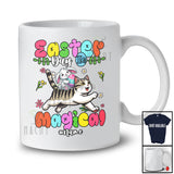 Personalized Easter Day Is Magical; Lovely Bunny Riding Cat; Custom Name Family Egg Hunt T-Shirt