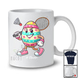Personalized Easter Egg Playing Badminton; Fantastic Easter Custom Name Sport Player; Family T-Shirt
