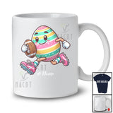 Personalized Easter Egg Playing Football; Fantastic Easter Custom Name Sport Player; Family T-Shirt