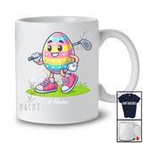 Personalized Easter Egg Playing Golf; Fantastic Easter Custom Name Sport Player; Family T-Shirt