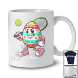 Personalized Easter Egg Playing Tennis; Fantastic Easter Custom Name Sport Player; Family T-Shirt