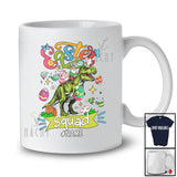 Personalized Easter Squad; Adorable Custom Name Bunny Capybara Gnome Riding T-Rex T-Shirt