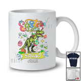 Personalized Easter Squad; Adorable Custom Name Bunny Goose Gnome Riding T-Rex T-Shirt