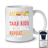 Personalized Eat Sleep Take Kids To Baseball; Awesome Mother's Day Custom Name Player; Family T-Shirt
