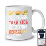 Personalized Eat Sleep Take Kids To Hunting; Awesome Mother's Day Custom Name Family T-Shirt