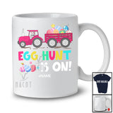 Personalized Egg Hunt Is ON; Amazing Easter Custom Name Tractor Driver Farmer; Egg Hunt T-Shirt